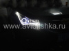 Chevrolet Cruze (08-) черные линзовые передние фары со светящимися ободками и диодной подсветкой в стиле Audi A8, комплект 2 шт.