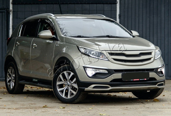 Kia Sportage 3 (10 – 16) юбка переднего бампера Ixion Style