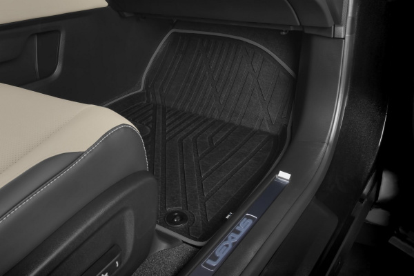 Коврики KVEST 3D в салон LEXUS RX, 2015->, 4 шт. (полистар, черный, серый)