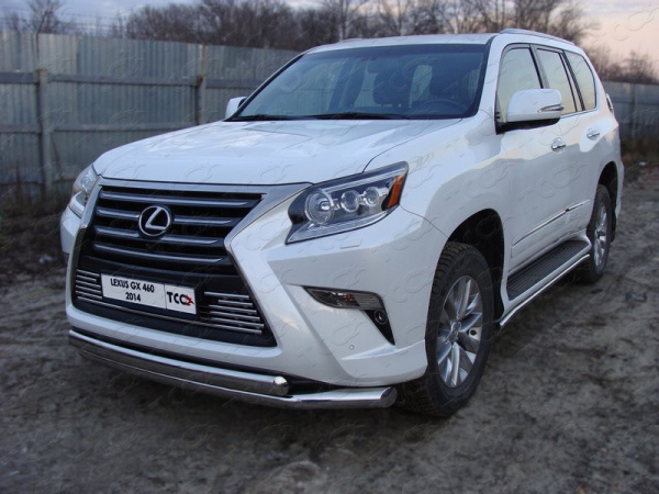Lexus GX (13–) Защита передняя нижняя (двойная) 76,1/75 мм