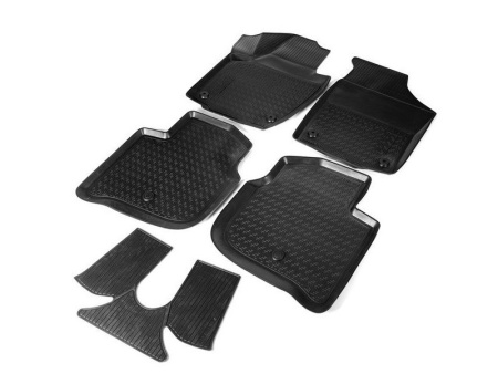 Skoda Rapid (14–) Коврики салона (полиуретан), чёрные