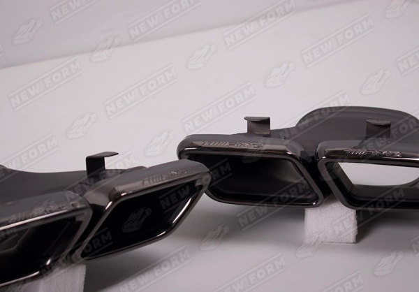 Mercedes-Benz C-Klasse W205 Coupe 2014 - 2018 Насадки на глушители черные