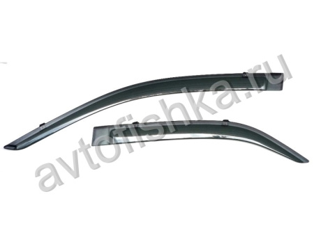 Toyota Mark II (X110) (2000-2004) длинные дефлекторы боковых окон темные, ветровики, комплект 4 шт.