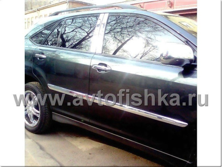 Lexus RX330 (03-) накладки на молдинги боковые хромированные, комплект 4 шт.
