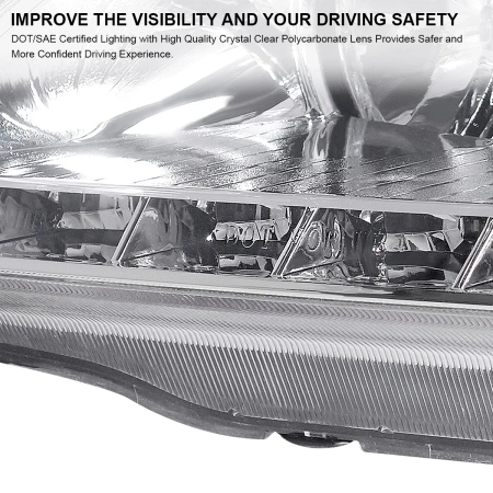 Honda Civic, Ferio (2003-2005) передние фары линзованные хром с ходовыми огнями