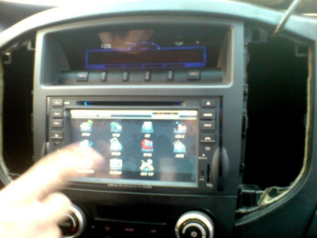 Mitsubishi Pajero 4 (06-) автомагнитола с GPS навигацией, штатное головное устройство с HD экраном 7 дюймов, PMS TPJ-8087GB