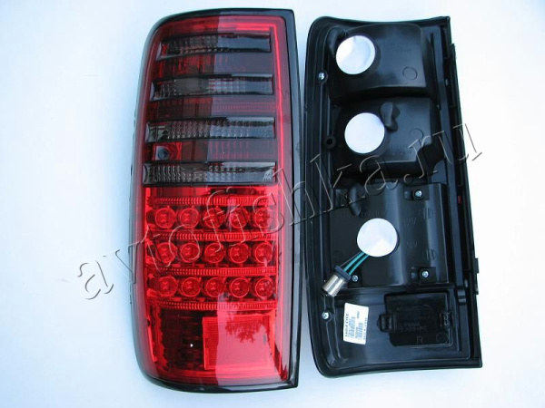 Toyota Land Cruiser 80 (89-97) задние светодиодные красно-тонированные фонари, комплект 2 шт.