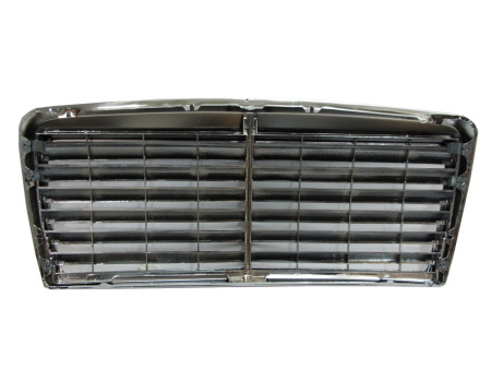 Mercedes S W126 (80-92) решетка радиатора черная, дизайн "Авангард", с рамкой в сборе.
