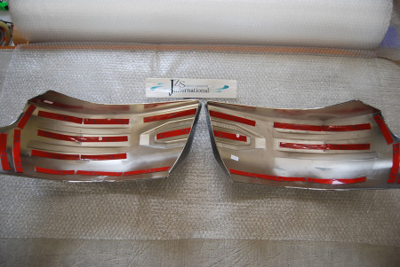 Toyota FJ Cruiser (07-) угловые защитные хромированные накладки заднего бампера, комплект 2 шт.