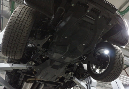 Infiniti QX80 (14–) Защита картера двигателя, кпп и рк, композит 8 мм, 2 части