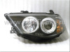 Mitsubishi L200 Triton (2005-) фары передние линзовые со светящимися ободками, черные, комплект 2 шт.