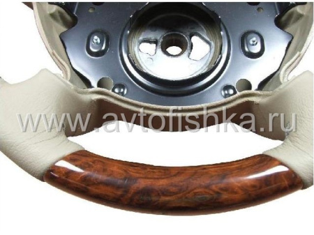 Mercedes W211, W463 G class (2002-2006) руль классический серая кожа - дерево орех, Elegance
