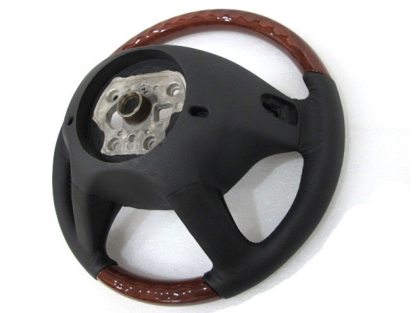 Mercedes W221, W216 (05-08) руль классический, черная кожа - светлое дерево орех