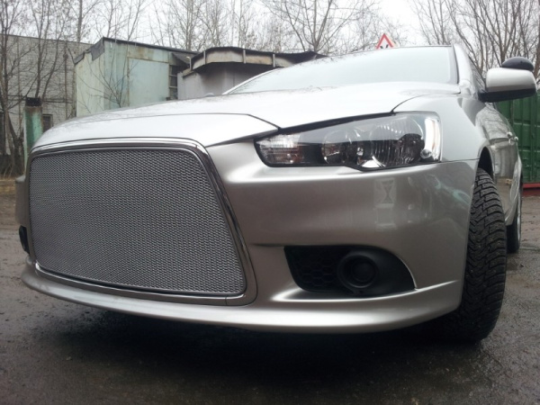 Mitsubishi Lancer (11–) Защита радиатора Premium, хром