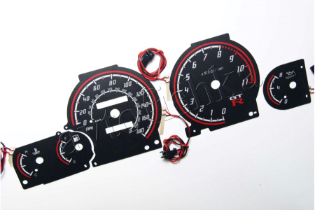 Nissan Skyline R33 1995-1998 светодиодные шкалы (циферблаты) на панель приборов