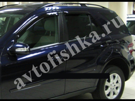 Дефлекторы боковых окон EGR 4 части темные Mercedes M Class W164 2005-2011
