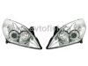 Opel Vectra C (05-) фары передние линзовые хромированные, со светящимися ободками, комплект 2 шт.