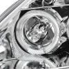 Toyota Celica (00-05) фары передние линзовые хромированные, со светящимися ободками LED