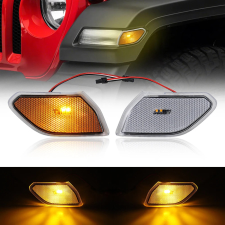 Jeep Wrangler JL (2018-2023) повторители поворотов хромированные