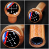 Ручка КПП 5 ступенчатая, светлое дерево BMW M TECH E23 E24 E28 E30 E32 E34 E36 E38 E39 E46 E60 E90