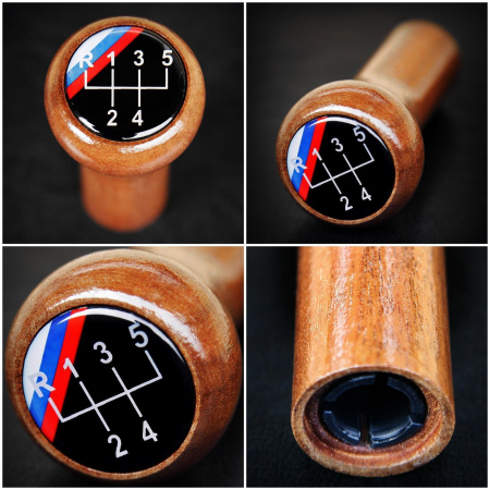 Ручка КПП 5 ступенчатая, светлое дерево BMW M TECH E23 E24 E28 E30 E32 E34 E36 E38 E39 E46 E60 E90