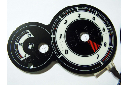 Peugeot Partner 1 светодиодные шкалы (циферблаты) на панель приборов - дизайн 2