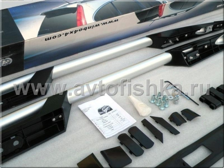 Honda CR-V (2006-2011) черные продольные алюминиевые рейлинги на крышу