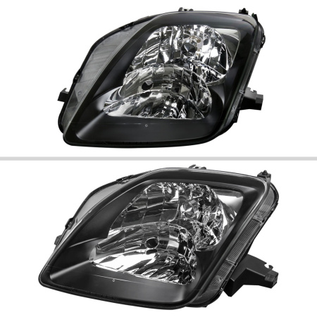 Honda Prelude (96-01) фары передние черные, комплект 2 шт.