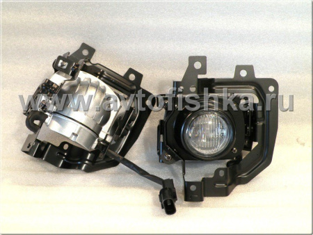 Mitsubishi Lancer 9 (05-07) фары передние противотуманные с черными рамками, комплект 2 шт.