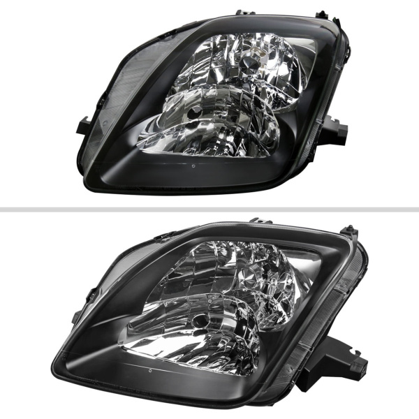 Honda Prelude (96-01) фары передние черные, комплект 2 шт.