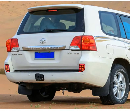 Toyota Land Cruiser 200 (2008-2015) фонари заднего бампера светодиодные тонированные, комплект 2 шт.