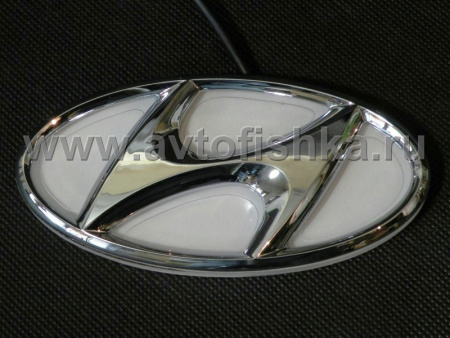 Hyundai задняя эмблема с двухрежимной сине-красной подсветкой, (D Type) - большая 68300-2B000