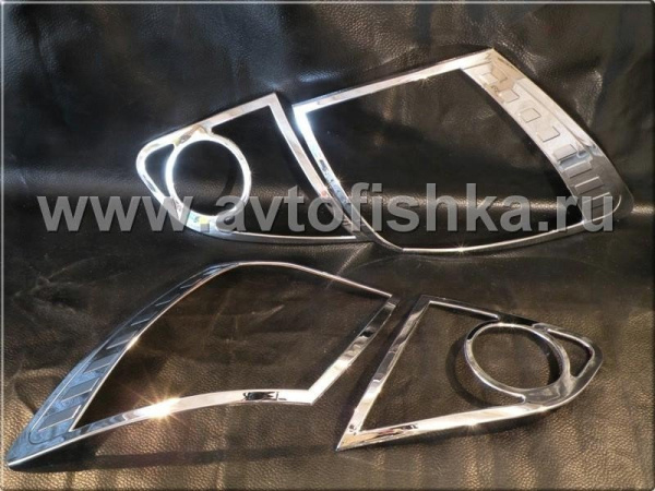 Nissan Qashqai (06-) накладки на задние фонари хромированные, комплект 2 шт.