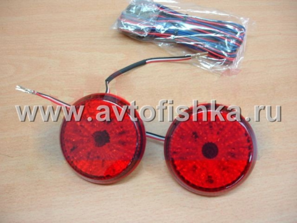 Toyota Corolla (06-10) фонари заднего бампера светодиодные красные, комплект 2 шт.