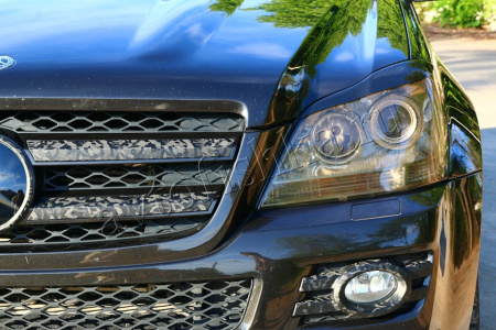 Mercedes GL-Klasse X164 (06-12) реснички (накладки) на передние фары (комплект 2 шт.)