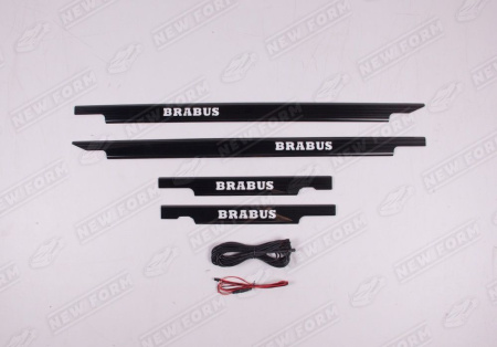 Mercedes-Benz G-Klasse W463 1990 - 2018 Накладки на пороги с подсветкой Brabus черные