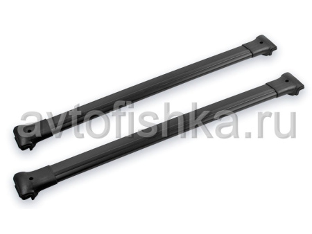 Volkswagen Transporter, Caravelle, Multivan T5 (03-) эродинамические перекладины для продольных рейлингов крыши, черные поперечины