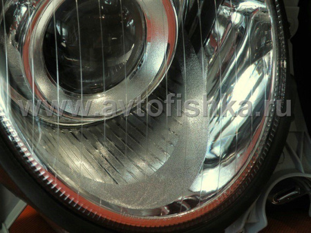 Mercedes E W210 (99-02) фары ксеноновые передние линзовые хромированные под корректор, комплект 2 шт.