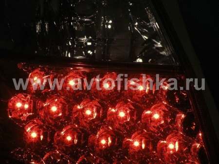 Honda Fit, Jazz (01-06) фонари задние светодиодные красно-тонированные, комплект 2 шт.