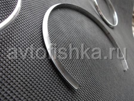 Mercedes W210 E class (95-02), W202 декоративные кольца шкал комбинации приборов, полированный алюминий.