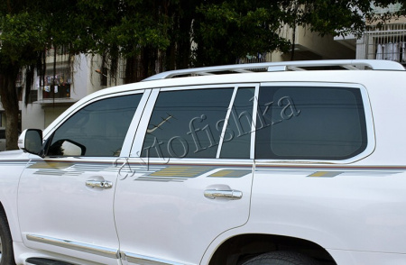Toyota Land Cruiser 200 (08-20) накладки на окна, молдинги из нержавеющей стали