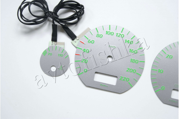 Volkswagen Golf 3 светодиодные шкалы (циферблаты) на панель приборов - дизайн 6