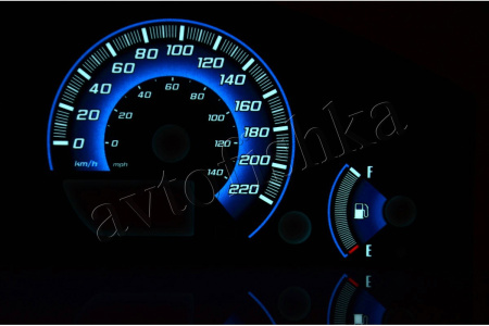 Nissan Pathfinder R51 / Navara D40 светодиодные шкалы (циферблаты) на панель приборов - дизайн 2