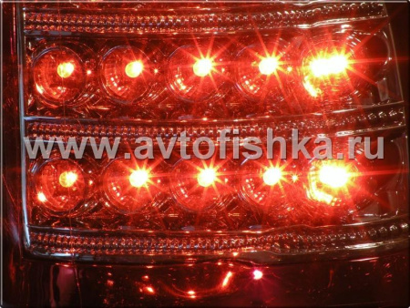 Toyota Land Cruiser Prado 120 (02-) фонари задние светодиодные вишневые с хромом, комплект 2 шт.