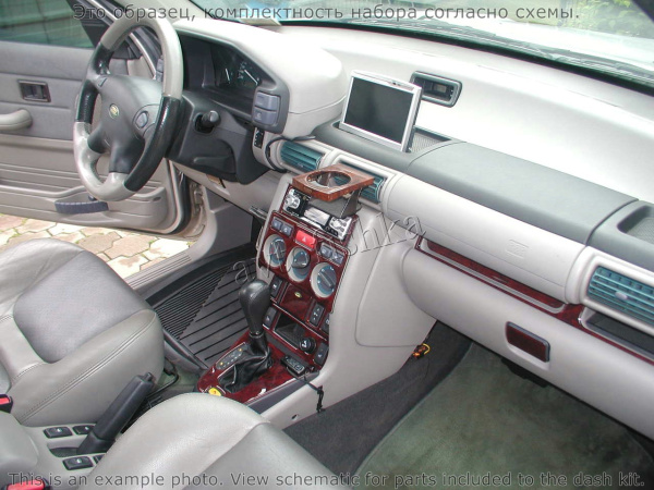 Декоративные накладки салона Land Rover Freelander 2002-2003 полный набор, 34 элементов.