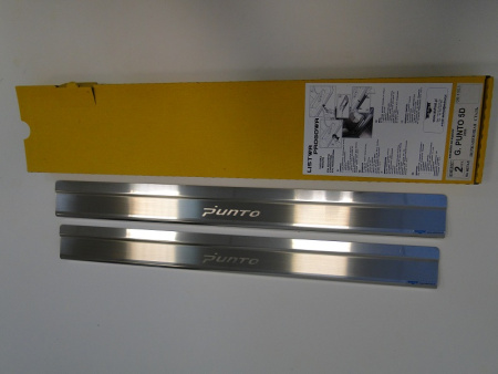 Fiat Grande Punto, Punto Evo (05-09, 09-) 5 дверн. накладки на внутренние пороги, к-кт 2шт.