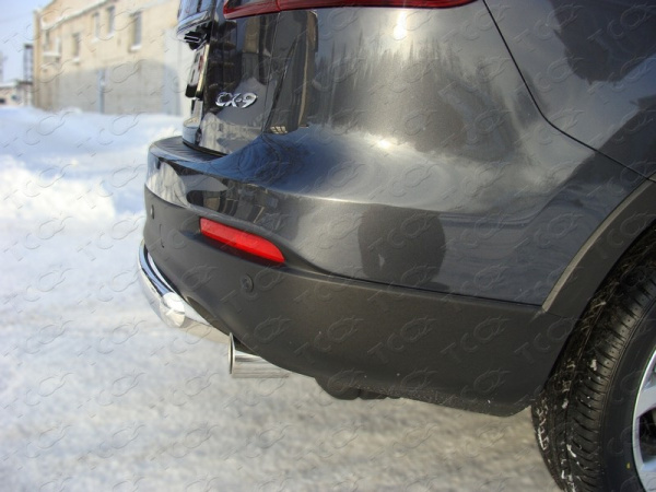 Mazda CX-9 (13–) Защита задняя (овальная) 75х42 мм