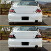 Mitsubishi Lancer 9 (03-07) EVOLUTION фонари задние светодиодные черые тонированные, комплект 2 шт.