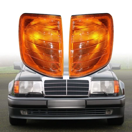 Mercedes W124 (84-95) поворотники угловые рыжие комплект 