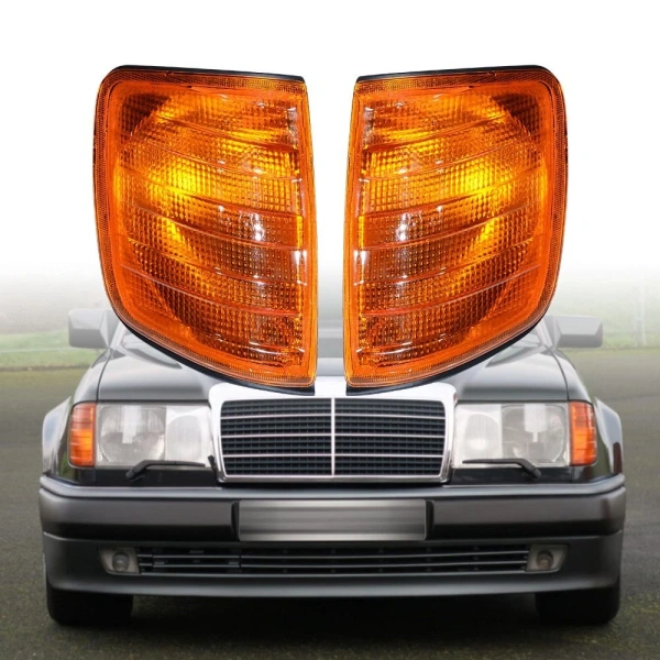 Mercedes W124 (84-95) поворотники угловые рыжие комплект 